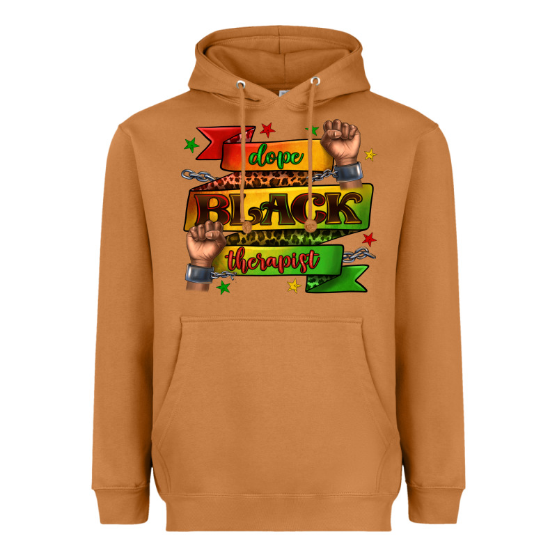 Dope Black Therapist Juneteenth Heavyweight Hoodie by texasbilliewilder | Teevron