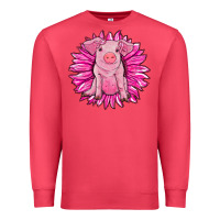 Cardinal pink sunflower pig Premium Sweatshirt - RanaPortraitStore