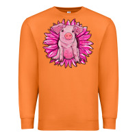 Carrot pink sunflower pig Premium Sweatshirt - RanaPortraitStore