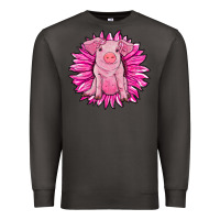 Smoke pink sunflower pig Premium Sweatshirt - RanaPortraitStore