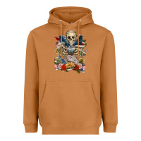 Meerkat Flower Boho Skull Skeleton Heavyweight Hoodie - RanaPortraitStore