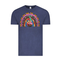Vintage Denim teacher gnome rainbow Vintage Tee - Artiststas