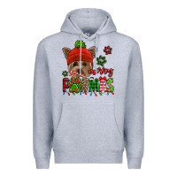 Heather Grey merry pawmas christmas yorkie Premium Hoodie - Jasminsmagicworld