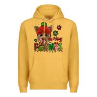 Mustard merry pawmas christmas yorkie Premium Hoodie - Jasminsmagicworld
