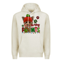Oatmeal Heather merry pawmas christmas yorkie Premium Hoodie - Jasminsmagicworld