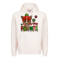 Pale Pink merry pawmas christmas yorkie Premium Hoodie - Jasminsmagicworld