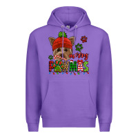 Purple merry pawmas christmas yorkie Premium Hoodie - Jasminsmagicworld