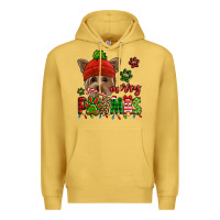 Antique Gold merry pawmas christmas yorkie Premium Hoodie - Jasminsmagicworld