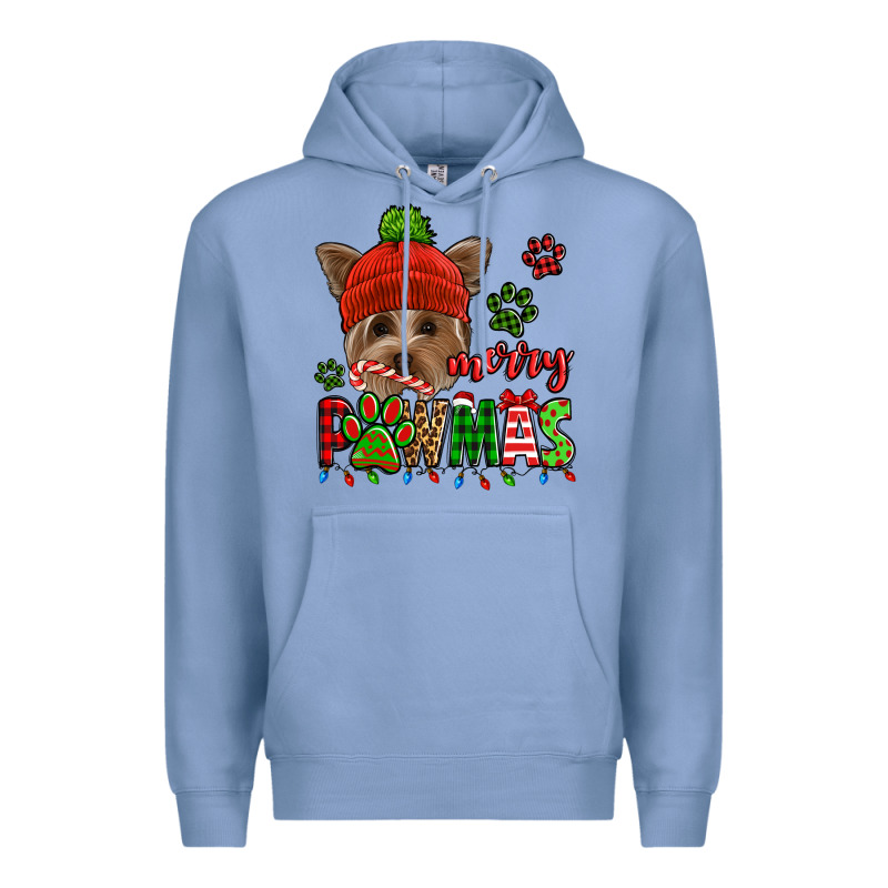 Merry Pawmas Christmas Yorkie Premium Hoodie by Jasminsmagicworld | Teevron