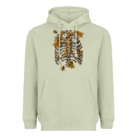 Matcha Flower rib cage bees Heavyweight Hoodie - RanaPortraitStore