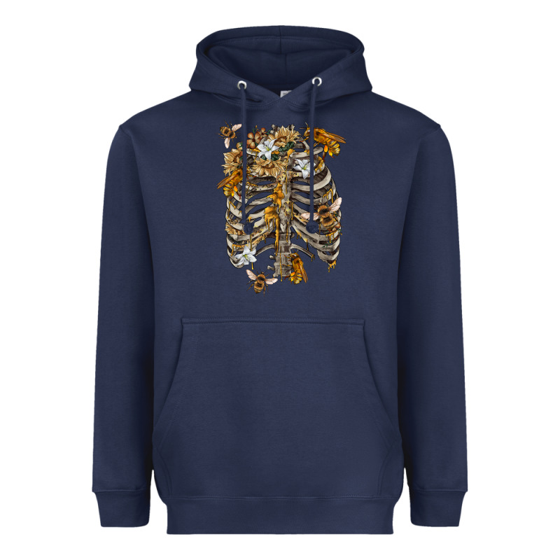 Flower Rib Cage Bees Heavyweight Hoodie by RanaPortraitStore | Teevron