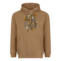 Toasted Coconut Flower rib cage bees Heavyweight Hoodie - RanaPortraitStore