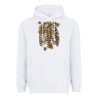 White Flower rib cage bees Heavyweight Hoodie - RanaPortraitStore