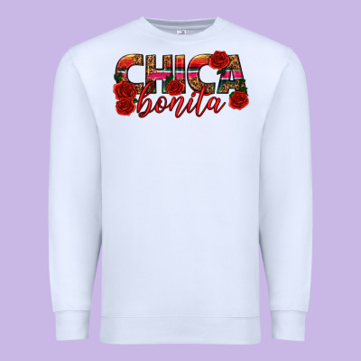 Chica Bonita Premium Sweatshirt Designed By Texasbilliewilder