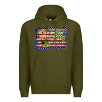 Army Green American flag halloween background Premium Hoodie - JahusDesignShop