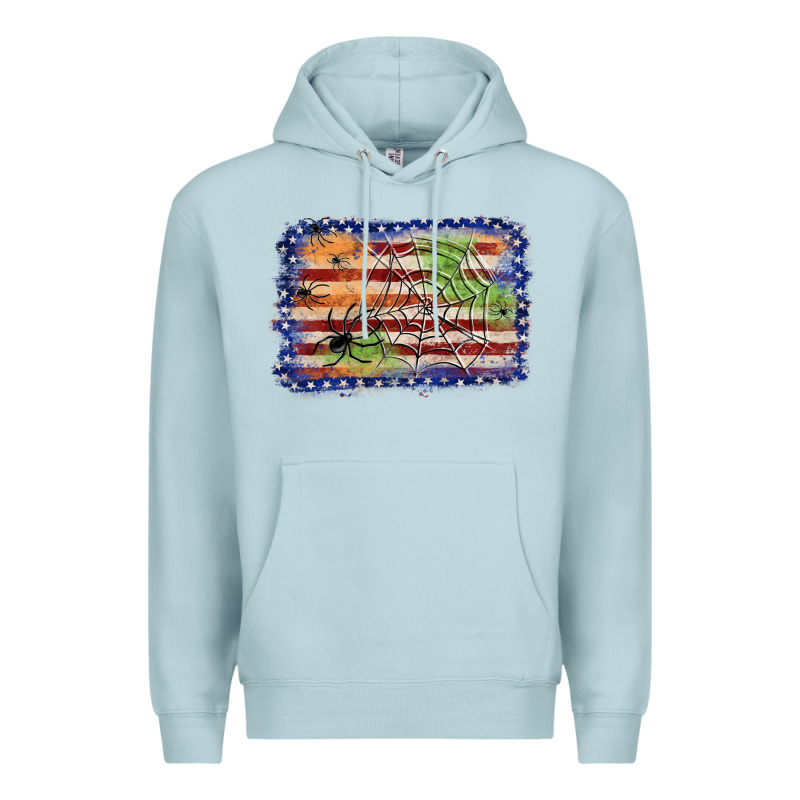 American Flag Halloween Background Premium Hoodie by JahusDesignShop | Teevron