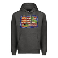 Charcoal Heather American flag halloween background Premium Hoodie - JahusDesignShop