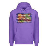 Purple American flag halloween background Premium Hoodie - JahusDesignShop