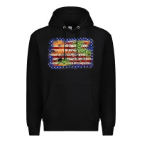 Black American flag halloween background Premium Hoodie - JahusDesignShop