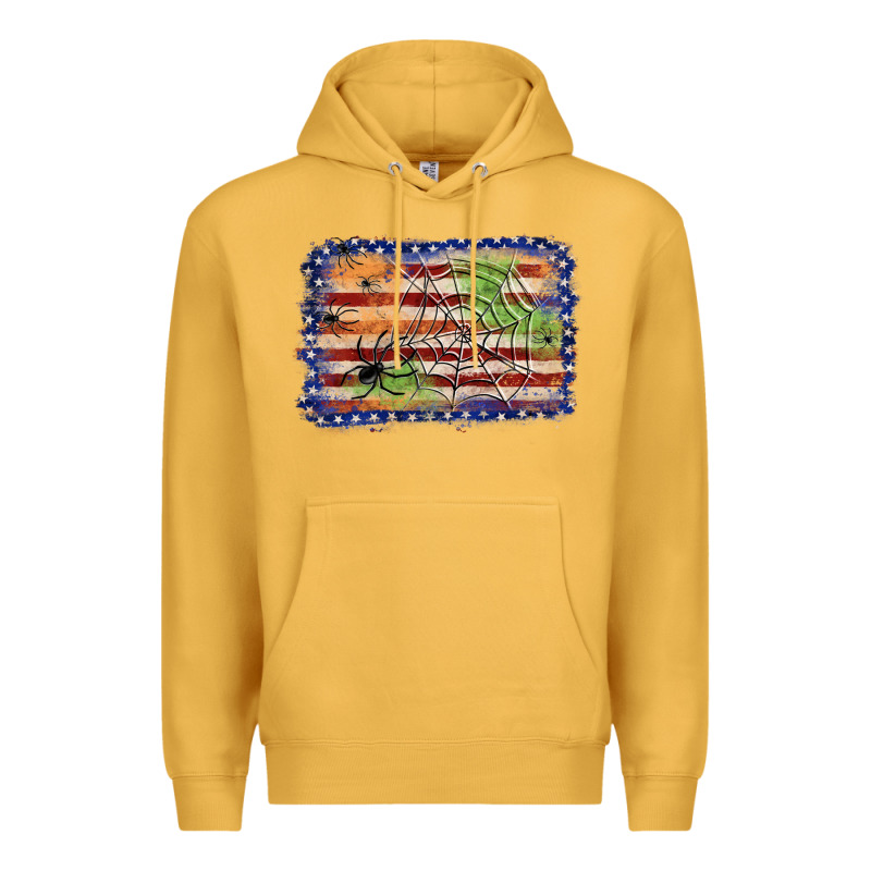 American Flag Halloween Background Premium Hoodie by JahusDesignShop | Teevron
