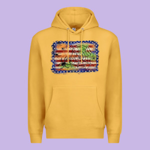 American Flag Halloween Background Premium Hoodie Designed By Jahusdesignshop