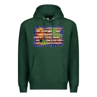 Sports Green American flag halloween background Premium Hoodie - JahusDesignShop
