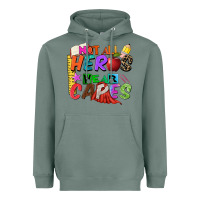 Sage not all heros wear capes Heavyweight Hoodie - Zillion Design Studio