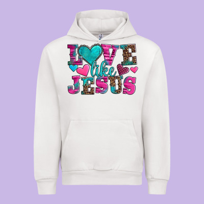 Love Like Jesus Valentine's Day Urban Hoodie Designed By Adodesignshop