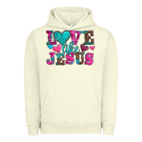 Pigment Pistachio love like jesus valentine's day Urban Hoodie - AdoDesignShop
