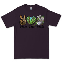 Plum peace love koala Premium Tee - LillyAllenDesigns