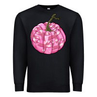 Black pink pumpkin with breast cancer ribbons Premium Sweatshirt - RanaPortraitStore