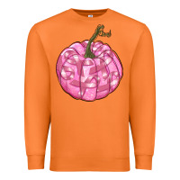 Carrot pink pumpkin with breast cancer ribbons Premium Sweatshirt - RanaPortraitStore
