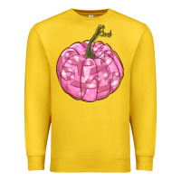Lemon pink pumpkin with breast cancer ribbons Premium Sweatshirt - RanaPortraitStore