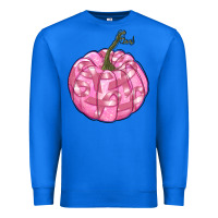 True Royal pink pumpkin with breast cancer ribbons Premium Sweatshirt - RanaPortraitStore