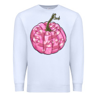 White pink pumpkin with breast cancer ribbons Premium Sweatshirt - RanaPortraitStore