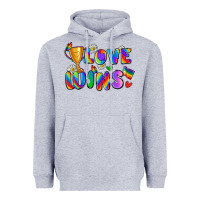 Heather Grey love wins Heavyweight Hoodie - Zillion Design Studio