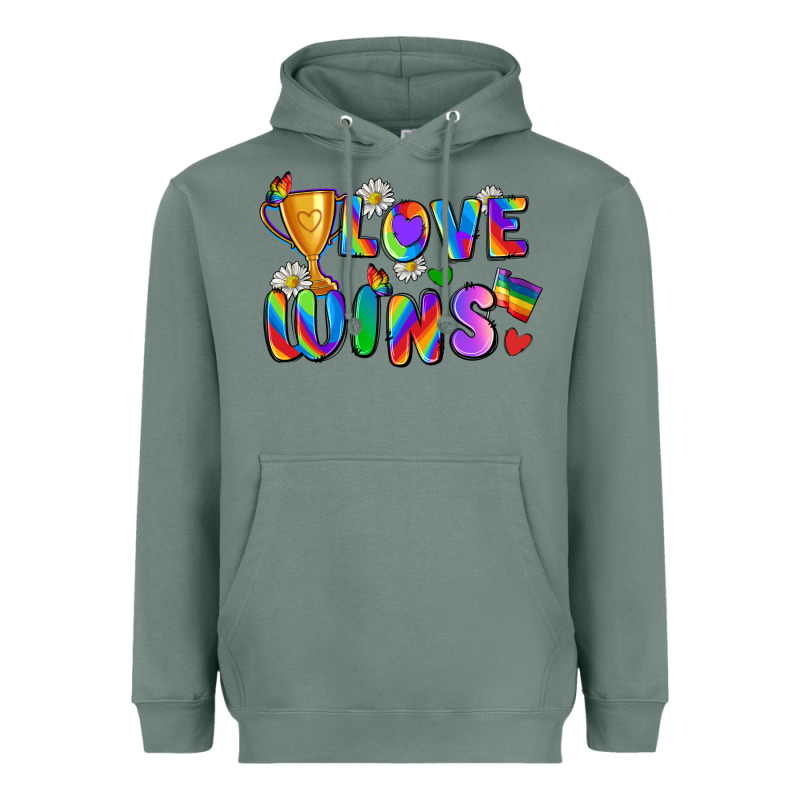Love Wins Heavyweight Hoodie by Zillion Design Studio | Teevron