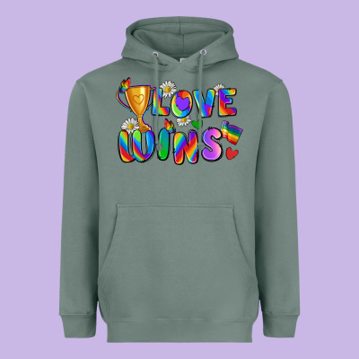 Love Wins Heavyweight Hoodie Designed By Zillion Design Studio