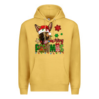 Antique Gold merry pawmas christmas german shepherd Premium Hoodie - Jasminsmagicworld