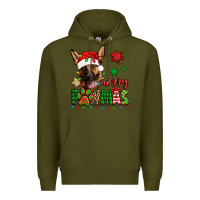 Army Green merry pawmas christmas german shepherd Premium Hoodie - Jasminsmagicworld