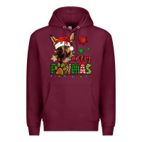 Burgundy merry pawmas christmas german shepherd Premium Hoodie - Jasminsmagicworld