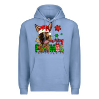 Colony Blue merry pawmas christmas german shepherd Premium Hoodie - Jasminsmagicworld