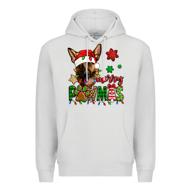 Merry Pawmas Christmas German Shepherd Premium Hoodie by Jasminsmagicworld | Teevron