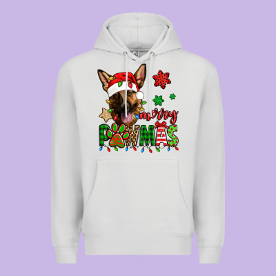Merry Pawmas Christmas German Shepherd Premium Hoodie Designed By Jasminsmagicworld