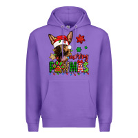 Purple merry pawmas christmas german shepherd Premium Hoodie - Jasminsmagicworld