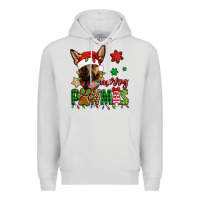 Dove Grey merry pawmas christmas german shepherd Premium Hoodie - Jasminsmagicworld