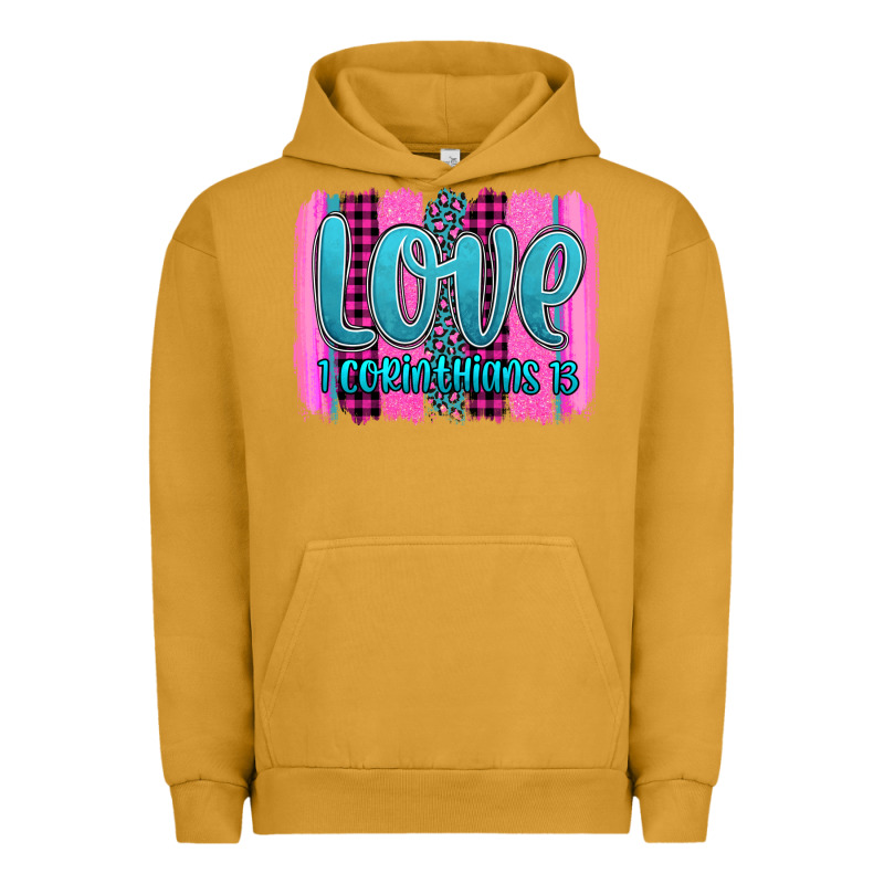 Love Corinthians 13 Valentine's Day Brushstroke Urban Hoodie by AdoDesignShop | Teevron