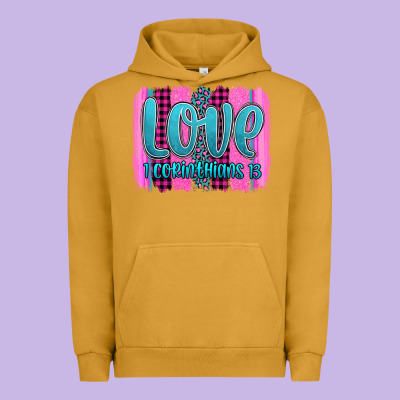 Love Corinthians 13 Valentine's Day Brushstroke Urban Hoodie Designed By Adodesignshop