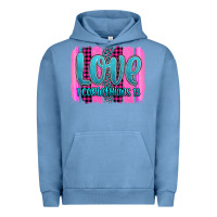 Pigment Pebble Blue love corinthians 13 valentine's day brushstroke Urban Hoodie - AdoDesignShop
