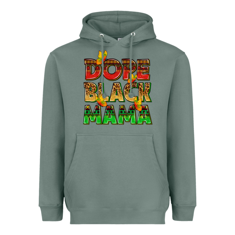 Dope Black Mama With Butterflies Heavyweight Hoodie by texasbilliewilder | Teevron